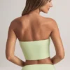 Verna Modal Strapless Crop Top in Sage Green