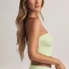Verna Modal Strapless Crop Top in Sage Green