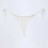 Vernazza Broderie Anglaise Side-Tie Thong Bikini Bottoms in White