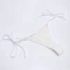 Vernazza Broderie Anglaise Side-Tie Thong Bikini Bottoms in White