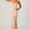 Vesna Embellished Sweetheart-Neck Fishtail Gown in Dusty Rose