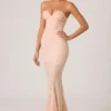 Vesna Embellished Sweetheart-Neck Fishtail Gown in Dusty Rose