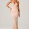 Vesna Embellished Sweetheart-Neck Fishtail Gown in Dusty Rose