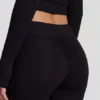 Vevina Modal Mid-Rise Flared Trousers in Black