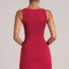 Veya Square-Neck Top  in Cherry Red