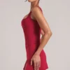Veya Square-Neck Top  in Cherry Red