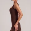 Veya Square-Neck Top  in Chocolate Brown