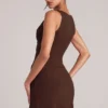 Veya Square-Neck Top  in Chocolate Brown