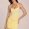 Viona Modal Mini Dress in Lemon Yellow