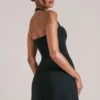 Vita Longline Halterneck Top  in Black