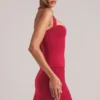Vita Longline Halterneck Top  in Cherry Red