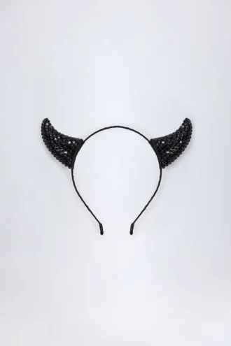 Vixena Devil Horns Headband in Black