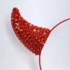 Vixena Devil Horns Headband in Fire Red