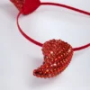 Vixena Devil Horns Headband in Fire Red