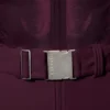 Waterproof Belted Layered Ski Suit in Burgundy