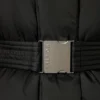 Waterproof Belted Oversized Ski Jacket in Black