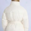 Waterproof Belted Oversized Ski Jacket in Ice