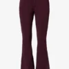 Waterproof Belted Ski Salopettes in Burgundy