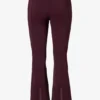 Waterproof Belted Ski Salopettes in Burgundy