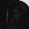 Waterproof Cropped Oversized Ski Jacket in Black Leopard