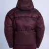 Waterproof Cropped Oversized Ski Jacket in Burgundy