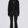 Waterproof High-Rise Salopettes with Suspenders in Black