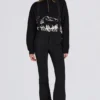 Waterproof High-Rise Salopettes with Suspenders in Black