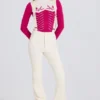 Waterproof High-Rise Salopettes with Suspenders in Ice