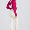 Waterproof High-Rise Salopettes with Suspenders in Ice