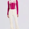 Waterproof High-Rise Salopettes with Suspenders in Ice