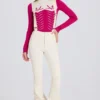 Waterproof High-Rise Salopettes with Suspenders in Ice