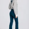 Waterproof High-Rise Salopettes with Suspenders in Teal