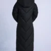 Waterproof Hooded Long Parka Coat in Black