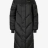 Waterproof Hooded Long Parka Coat in Black
