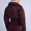 Waterproof Layered Ski Jacket in Burgundy
