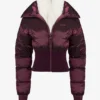 Waterproof Layered Ski Jacket in Burgundy