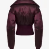 Waterproof Layered Ski Jacket in Burgundy