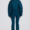 Waterproof Padded Belted Ski Suit in Teal