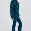 Waterproof Padded Belted Ski Suit in Teal