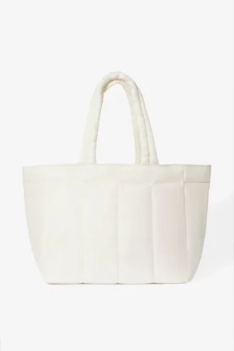Waterproof Puffer Tote Bag in Ice