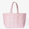 Waterproof Puffer Tote Bag in Powder Pink