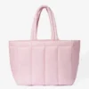 Waterproof Puffer Tote Bag in Powder Pink