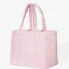 Waterproof Puffer Tote Bag in Powder Pink