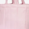 Waterproof Puffer Tote Bag in Powder Pink