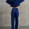 Wide Leg Sweatpants in Navy