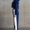 Wide Leg Sweatpants in Navy
