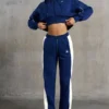 Wide Leg Sweatpants in Navy