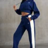 Wide Leg Sweatpants in Navy