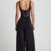Zafira Soft Jersey Mid-Rise Wide-Leg Trousers in Black