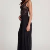 Zafira Soft Jersey Mid-Rise Wide-Leg Trousers in Black